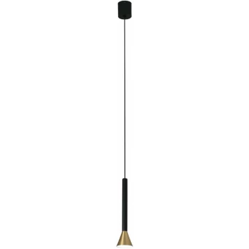 Image of Faro Lighting - Faro Danka - LED Ceiling Pendant Light Black, Satin gold