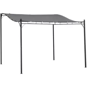 Image of Outsunny - 3m x 3m Gazebo Backyard Pool Garden Pergola Canopy Sun Shade Shelter Soft Top