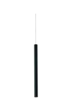 Image of Oboe Integrated LED Slim Aluminium Pendant, Black, 3000K