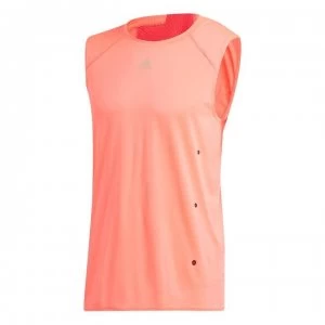 Image of adidas Mens Running Adizero Heat. Rdy Tank Top - Signal Pink