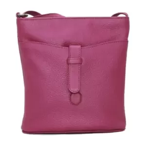Image of Eastern Counties Leather Womens/Ladies Faye Handbag (One size) (Fuchsia)