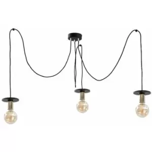 Image of Keter Saturn Cluster Pendant Ceiling Light Black, 3x E27