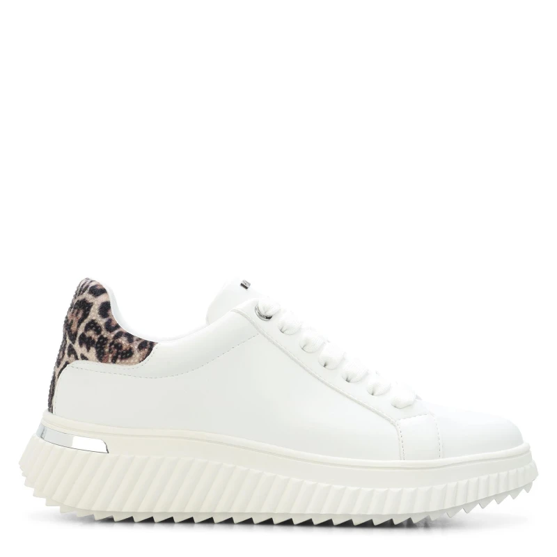 Image of DKNY Lobeco Lace Up Platform Trainers White female UK 4