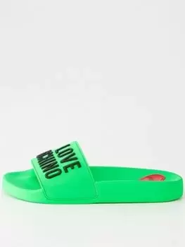Image of Love Moschino Logo Slider - Fluo Green