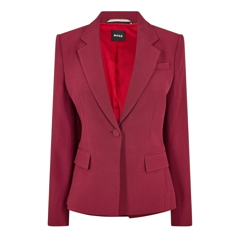 Image of Boss Womens Janerani1 Formal Jacket Dark Red female 6 (XS)