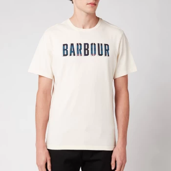 Image of Barbour Mens Lomand Logo T-Shirt - Antique White - M
