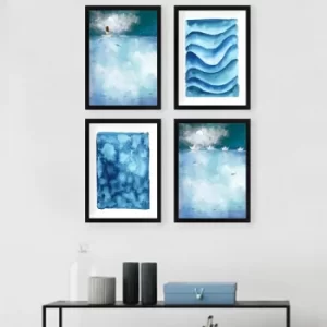 Image of SET_063 Multicolor Decorative Framed Painting (4 Pieces)