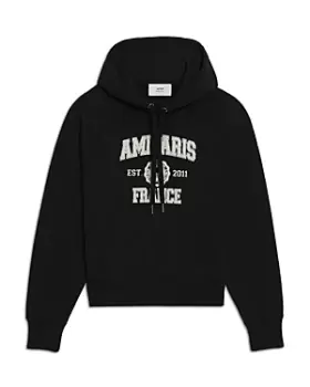 Image of Ami Paris Logo Hooded Sweatshirt