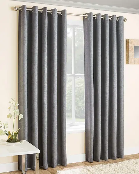 Image of JD Williams Vogue Light Filtering Eyelet Curtain Grey 167 x 183cm YK67809