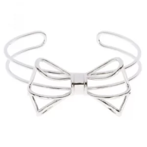 Image of Ted Baker Ladies Silver Plated Ginesa Geometric Bow Cuff