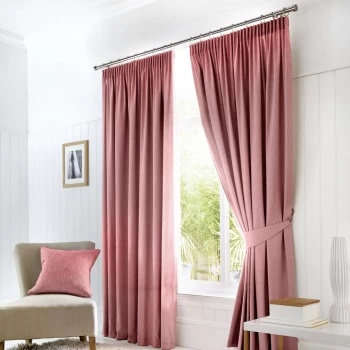 Image of Fusion Dijon Blackout Thermal Lined Curtains - Blush Pink