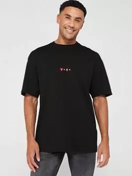 Image of HUGO Dorki Oversize T-Shirt, Black Size M Men