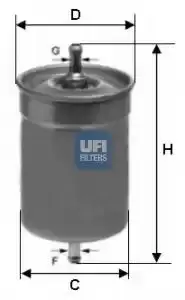 Image of UFI 31.500.00 Fuel Filter Petrol