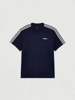 Image of Adidas Plus Size Essential 3-Stripe T-Shirt - Navy
