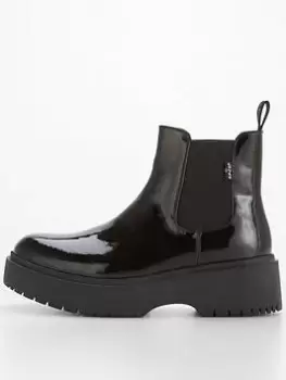 Image of Levis Leather Chelsea Boot - Black, Size 6, Women