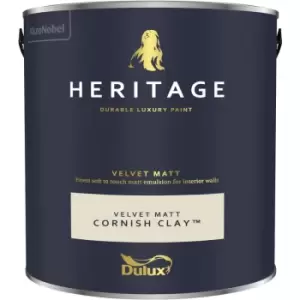 Image of Dulux Heritage Velvet Matt Cornish Clay Matt Emulsion Paint 2.5L
