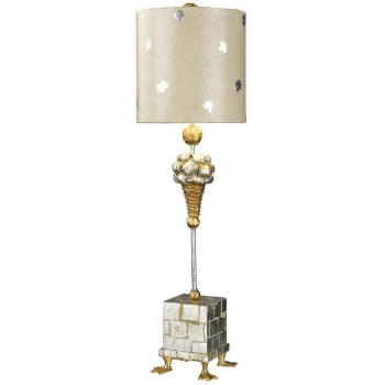 Image of Pompadour - 1 Light Table Lamp Steel, E27 - Elstead
