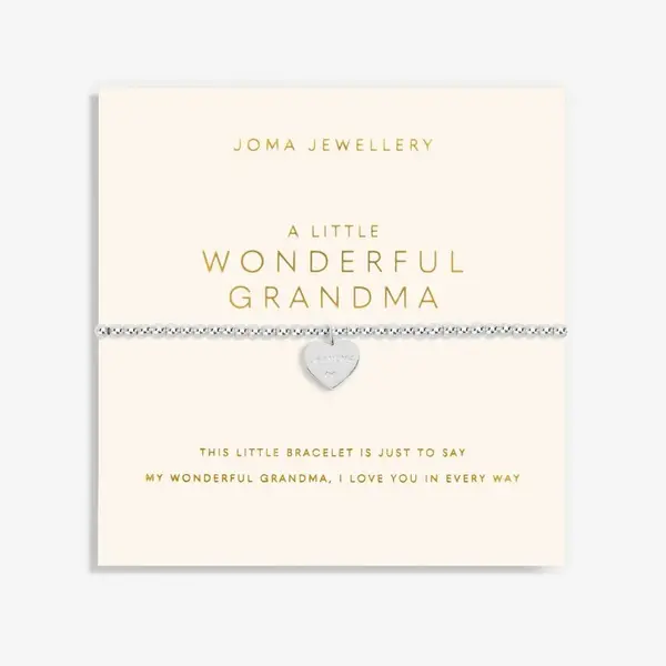 Image of Joma Jewellery Grandparent A Little Wonderful Grandma Silver Plated 17