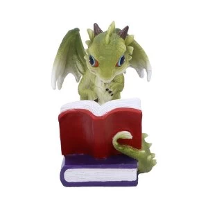 Image of Dragon Stories Green Dragon Reading Figurine
