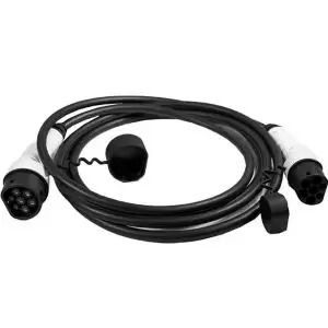 Image of Project Ev 32A 7Kw Type 2 Electrical Vehicle Charging Cable Black & White