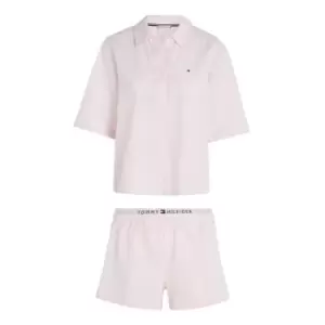 Image of Tommy Hilfiger Short Sleeve Linnen Pj Set - Pink