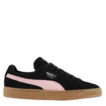 Image of Puma Suede Classic Trainers - Blk/Pale Pink