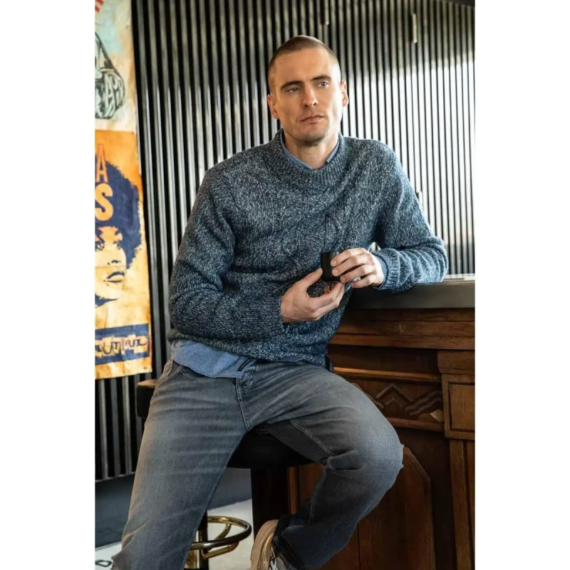 Image of Le Temps des cerises Sweater Le Temps des cerises Ortega Bleu Male S