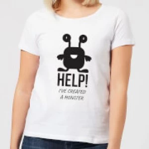 Image of HELP Ive Created a Monster Womens T-Shirt - White - 5XL