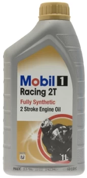 Image of 1 Racing 2T - 2 Stroke - Fully Synthetic - 1 Litre 142348 MOBIL