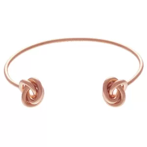 Image of Ladies Olivia Burton Gold Plated Forget Me Knot Open Ended Bangle OBJ16KDB01