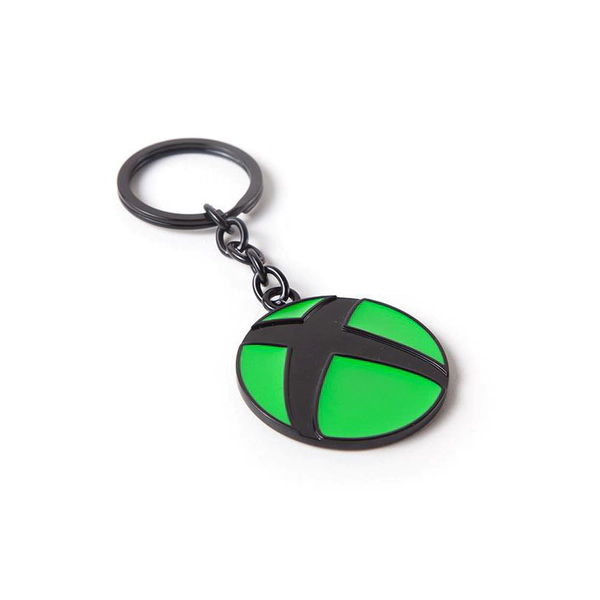 Image of Microsoft - Logo Unisex Pendant With Chain Keyring - Green/Black
