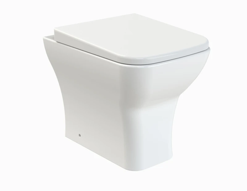 Image of Balterley Back to Wall Toilet Pan & Soft Close Seat - 410x365x500mm White
