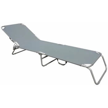 Image of Odyssey Folding Sun Lounger Grey - Grey - Charles Bentley