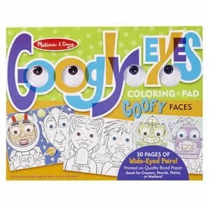 Image of Melissa and Doug Googly Eye Colouring Pad Goofy Faces