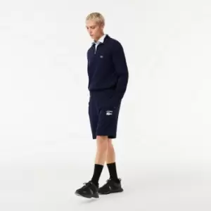 Image of Mens Lacoste Embroidery Shorts Size 4 - M Navy Blue