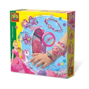 Image of SES Creative - Childrens Glitter Dreams Princess Glitter Bracelets Set 4-12 Years (Multi-colour)