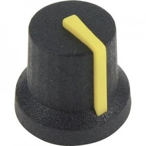 Image of Cliff CL170845CR Knob K87Mbr Black Yellow 6mm Spl
