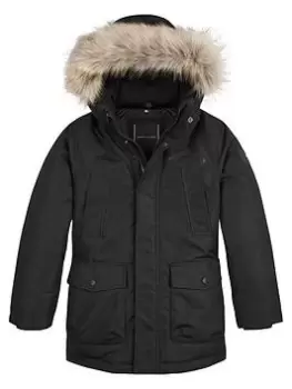 Image of Tommy Hilfiger Boys Tech Parka Coat - Black, Size Age: 5 Years