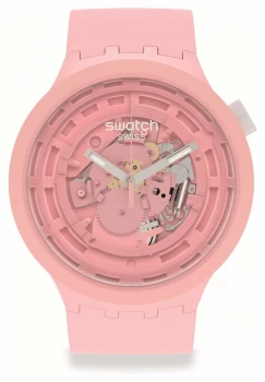 Image of Swatch BIG BOLD NEXT C-Pink Pale Pink Silicone Strap Watch