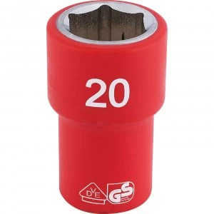 Image of Draper 1/2" Drive VDE Fully Insulated Hexagon Socket Metric 1/2" 20mm