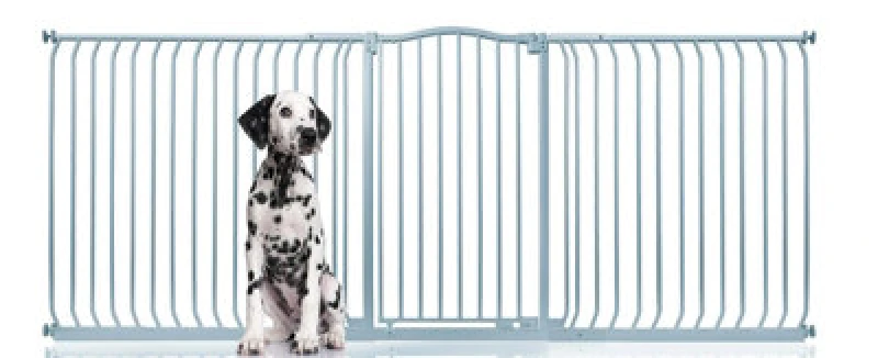 Image of Bettacare Extra Tall Curved Top Dog Gate, 234Cm - 243Cm, Matt Grey, Extra Tall 100Cm In Height, Pressure Fit Pet Gate