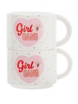 Image of Sass & Belle Girl Power Stacking Mugs Set Of 2