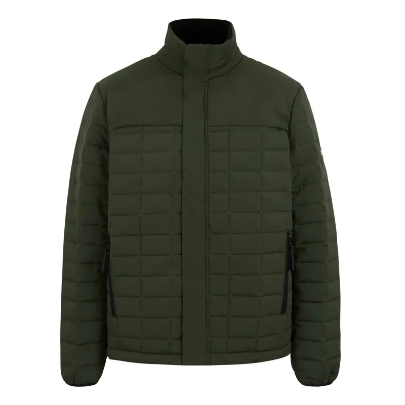 Image of Regatta Regatta Men Haire Hooded Insulating Baffled Jacket in Dark Green Size: X-Large Dark Green XL Male 5063516102809