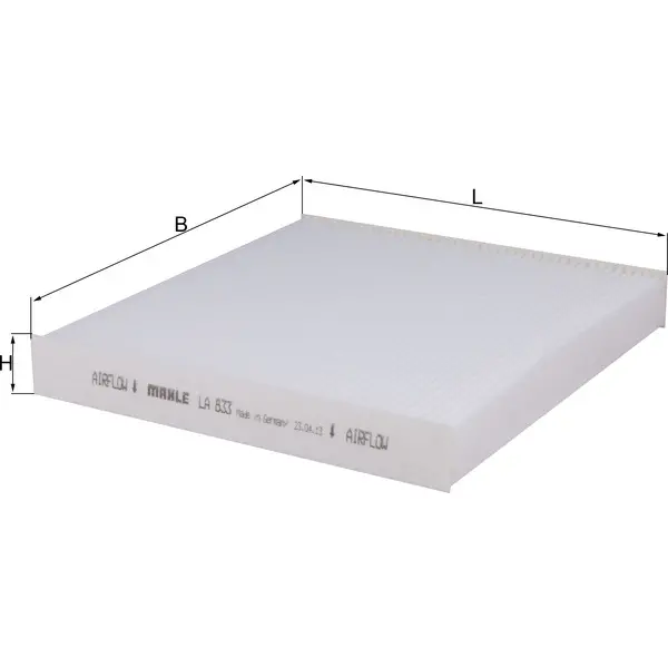 Image of Pollen Air Filter (Standard) La833 70325103 By Mahle Original