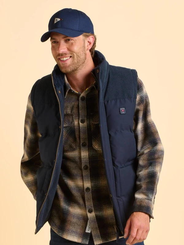 Image of Brakeburn Mens Quainton Gilet in Navy Size: Large Navy Male L