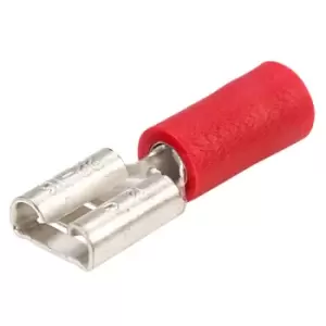 Image of TruConnect 6.3x0.8mm 12A Red Female Receptacle Pack of 100