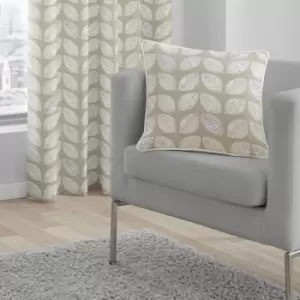 Image of Delft Natural Cushion Green, Grey and White