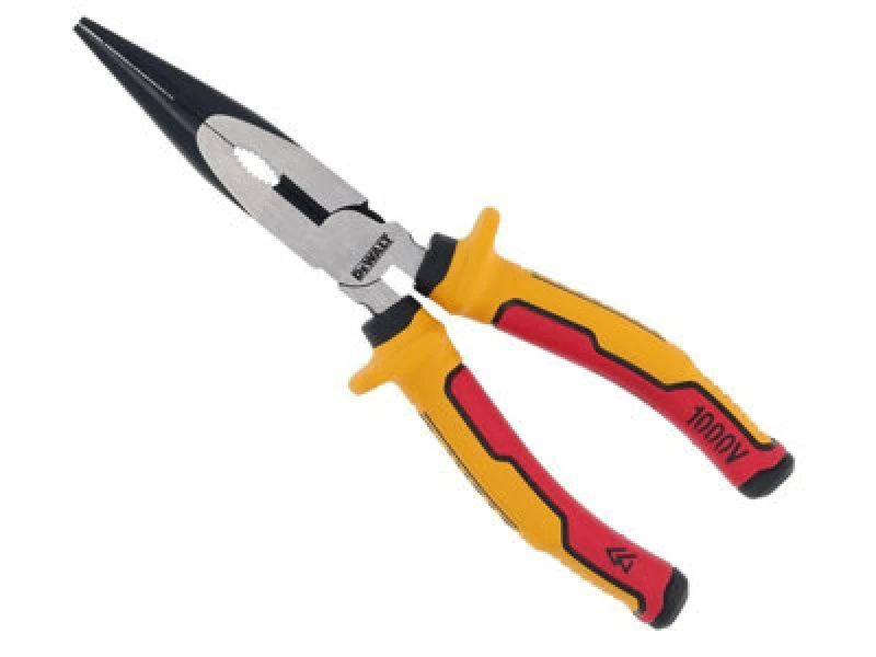 Image of DEWALT VDE Insulated Long Nose Pliers DWHT82804-0 Length: 200mm