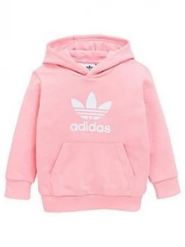 Image of Boys, adidas Originals Younger Kids Trefoil Hoodie - Pink, Size 2-3 Years