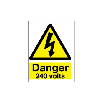 Image of 240 Volts Vinyl Danger Sign - 148 X 210MM